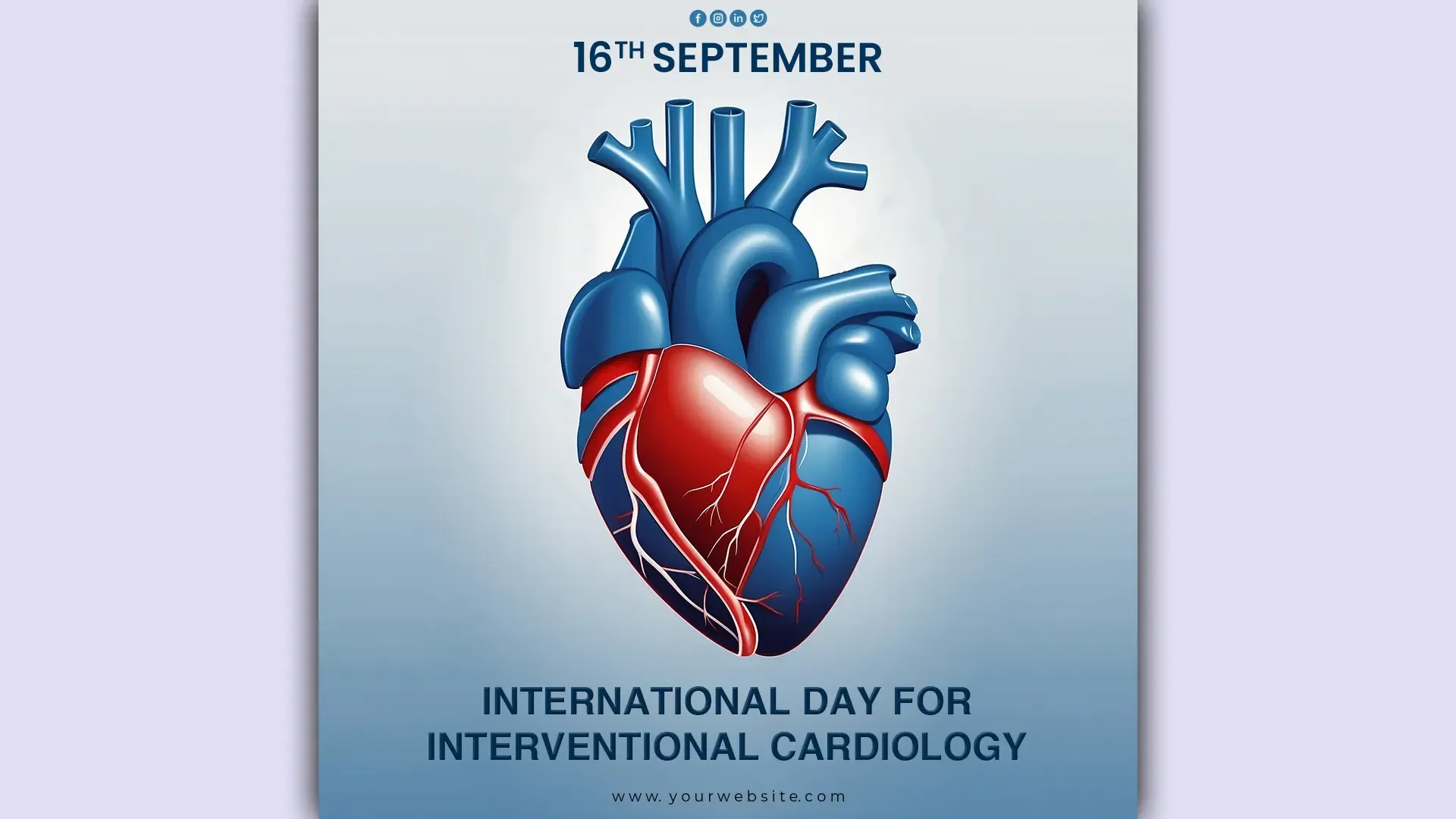 Heart Health Awareness Instagram Post Design for Interventional Cardiology